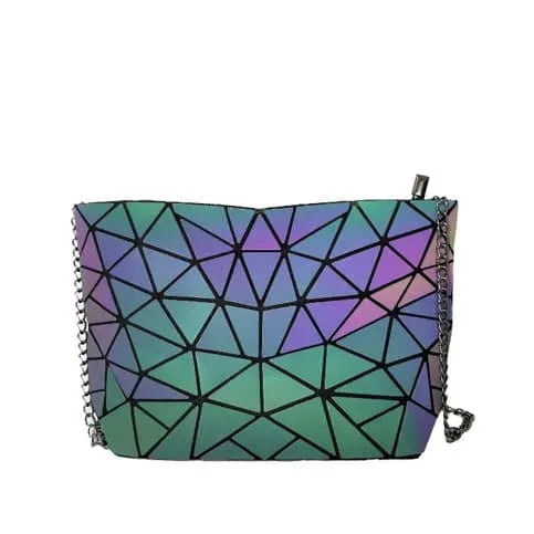 Luminous Makeup Bag Lattice Design Geometric Bag