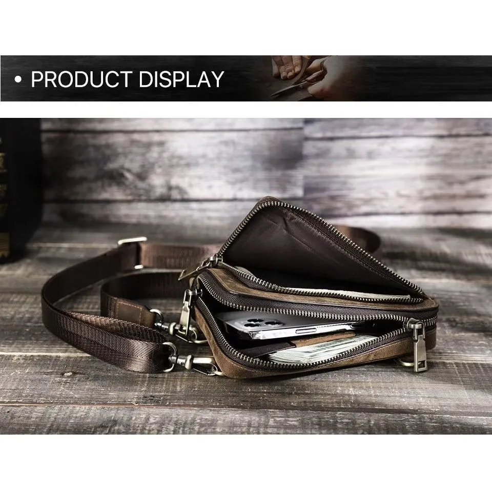 Luxury Leather Flap Vintage Crossbody Bag