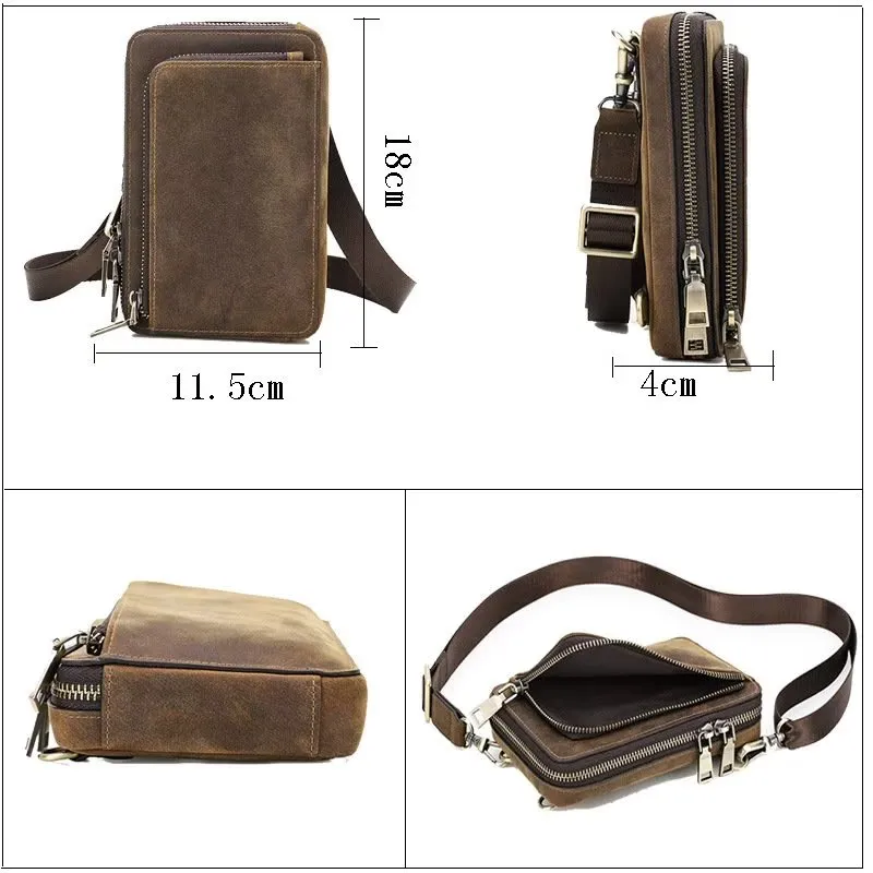 Luxury Leather Flap Vintage Crossbody Bag