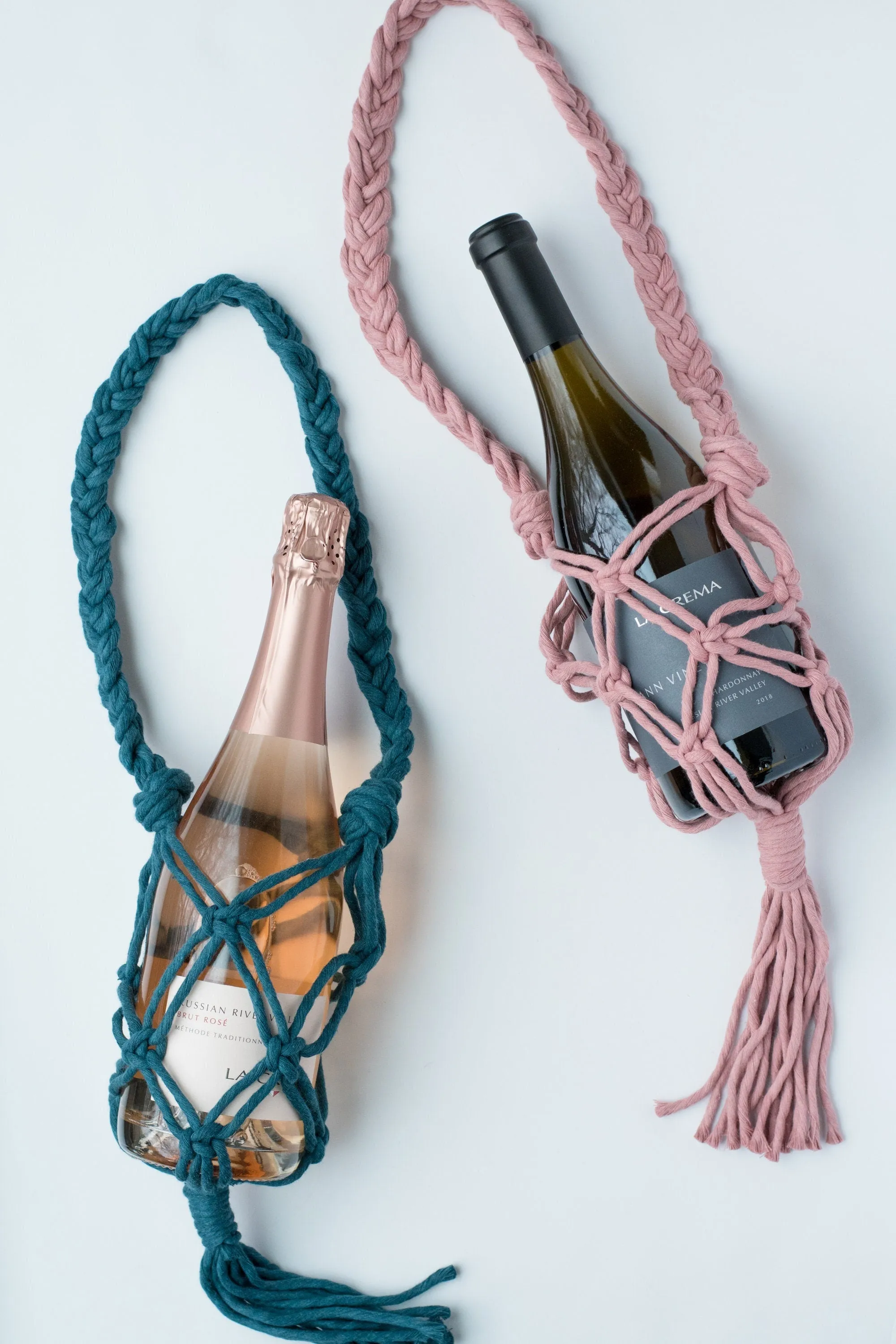 Macrame Wine Bottle Tote