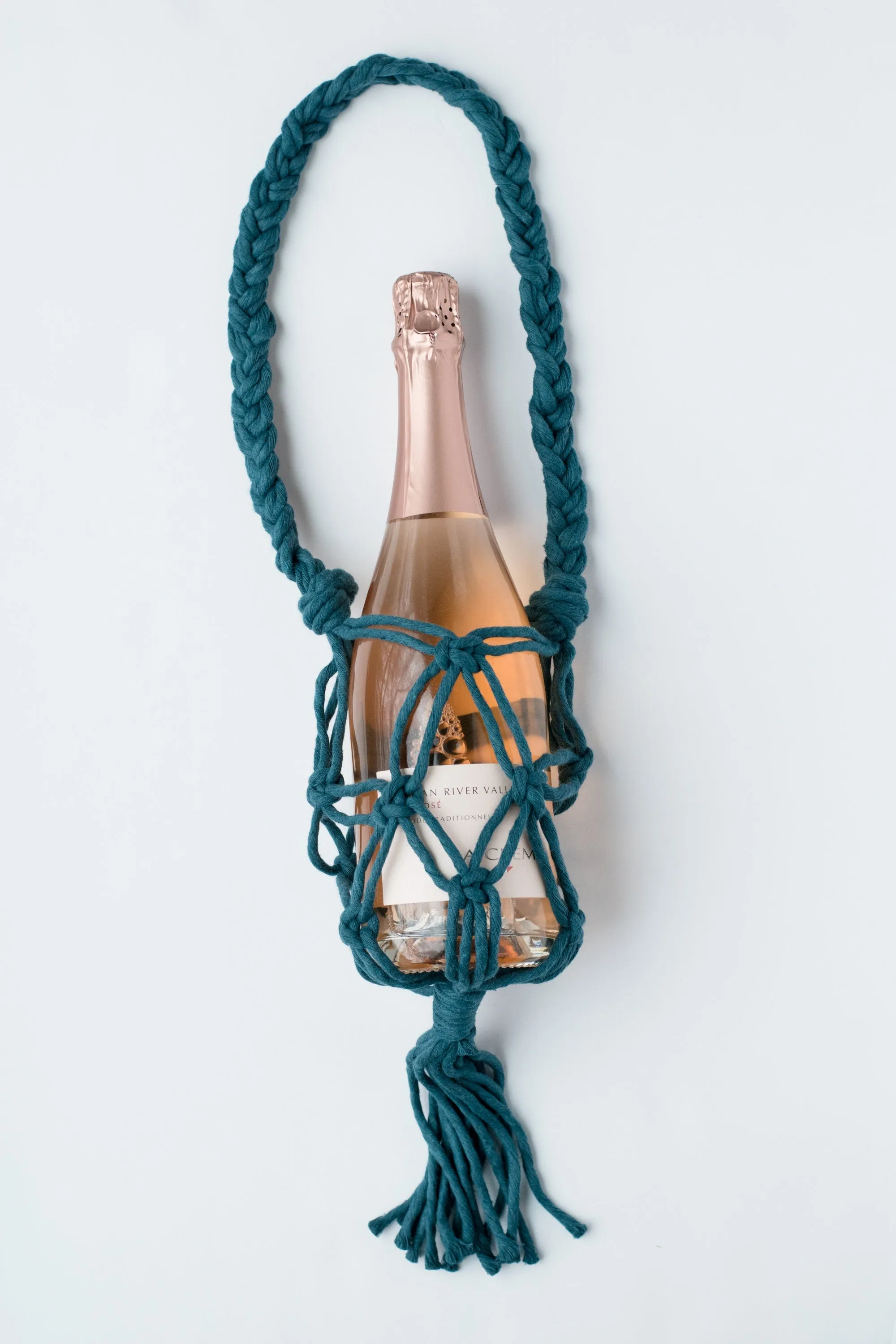 Macrame Wine Bottle Tote