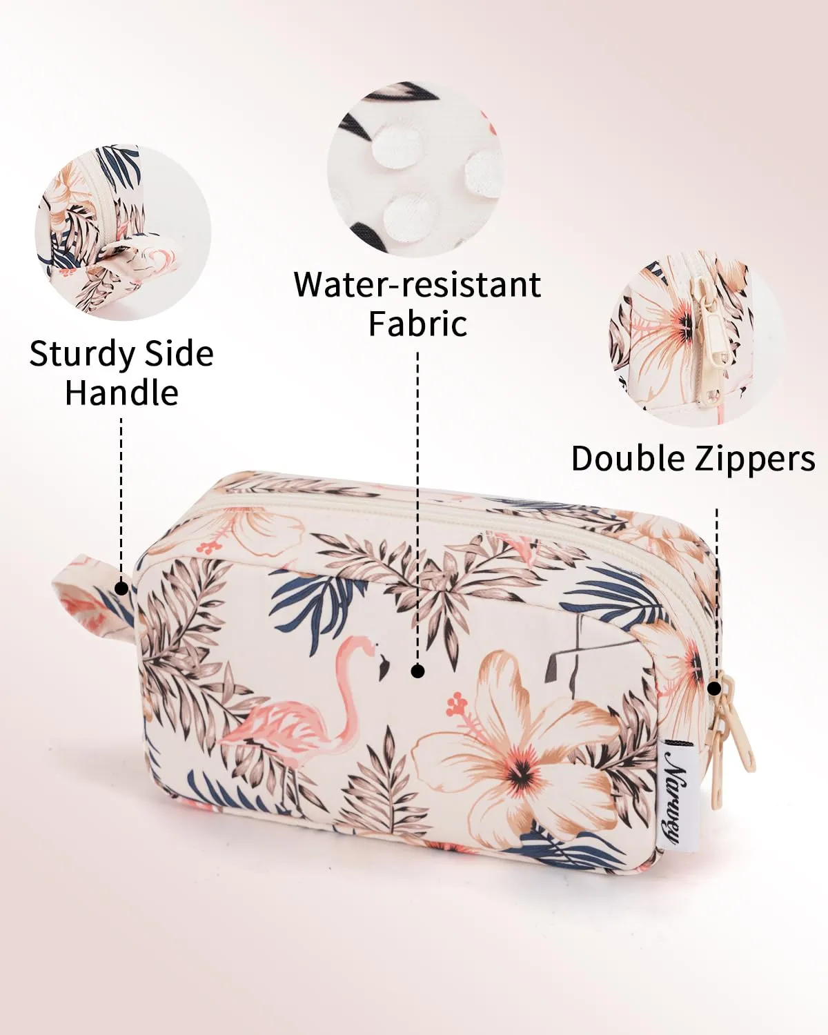 Makeup Bag for Purse With Handle