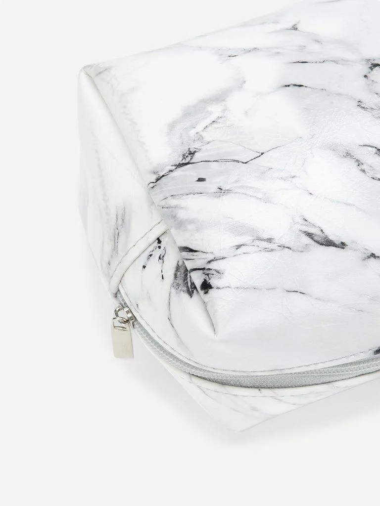 Marble Pattern Makeup Bag