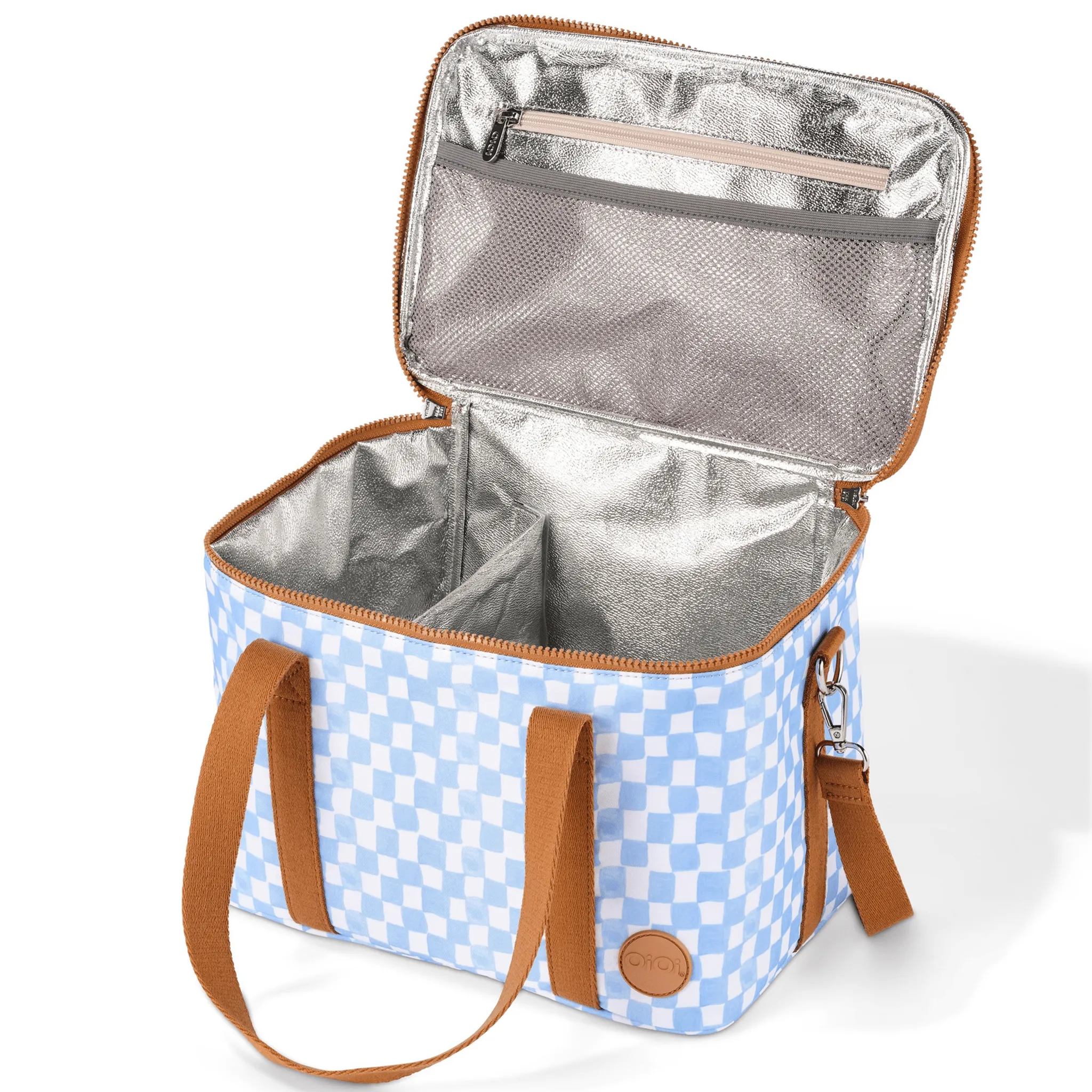 Maxi Insulated Picnic Bag/Pumping Bag - Blue Check