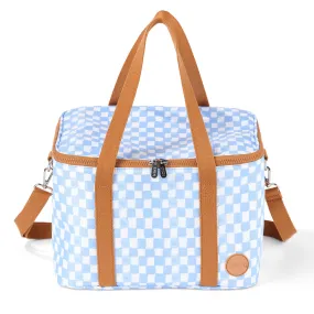 Maxi Insulated Picnic Bag/Pumping Bag - Blue Check