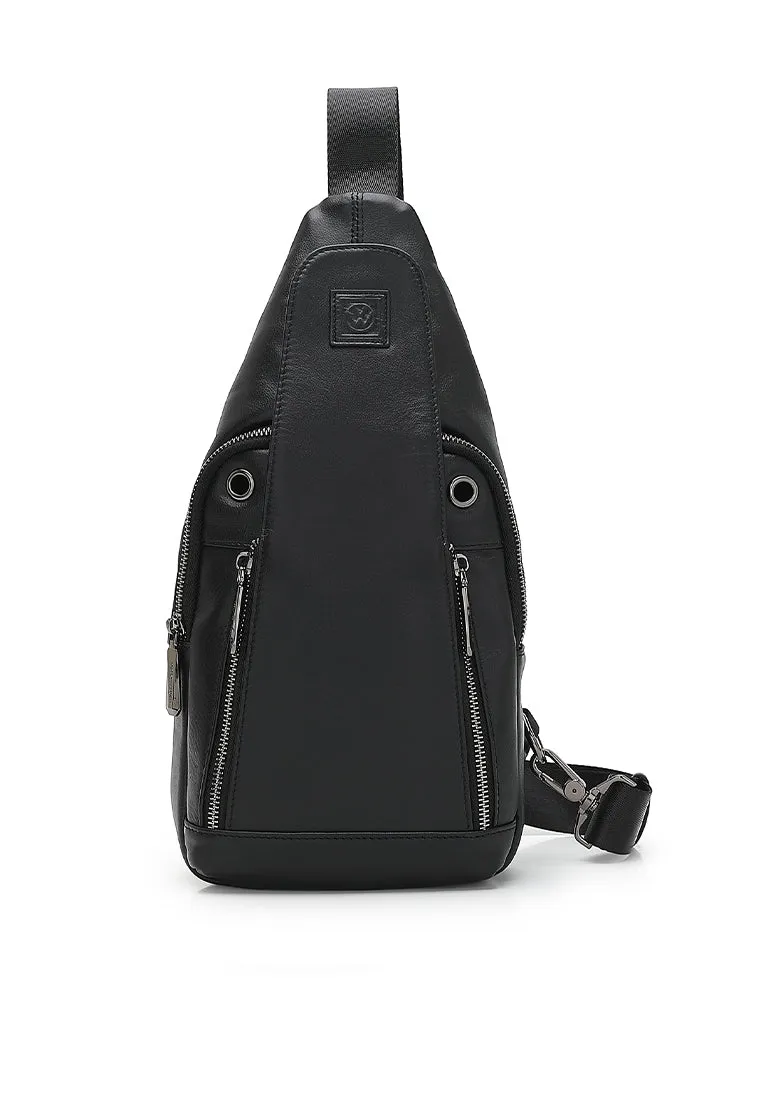 Men's Leather Chest Bag / Sling Bag / Crossbody Bag - VVT 10013