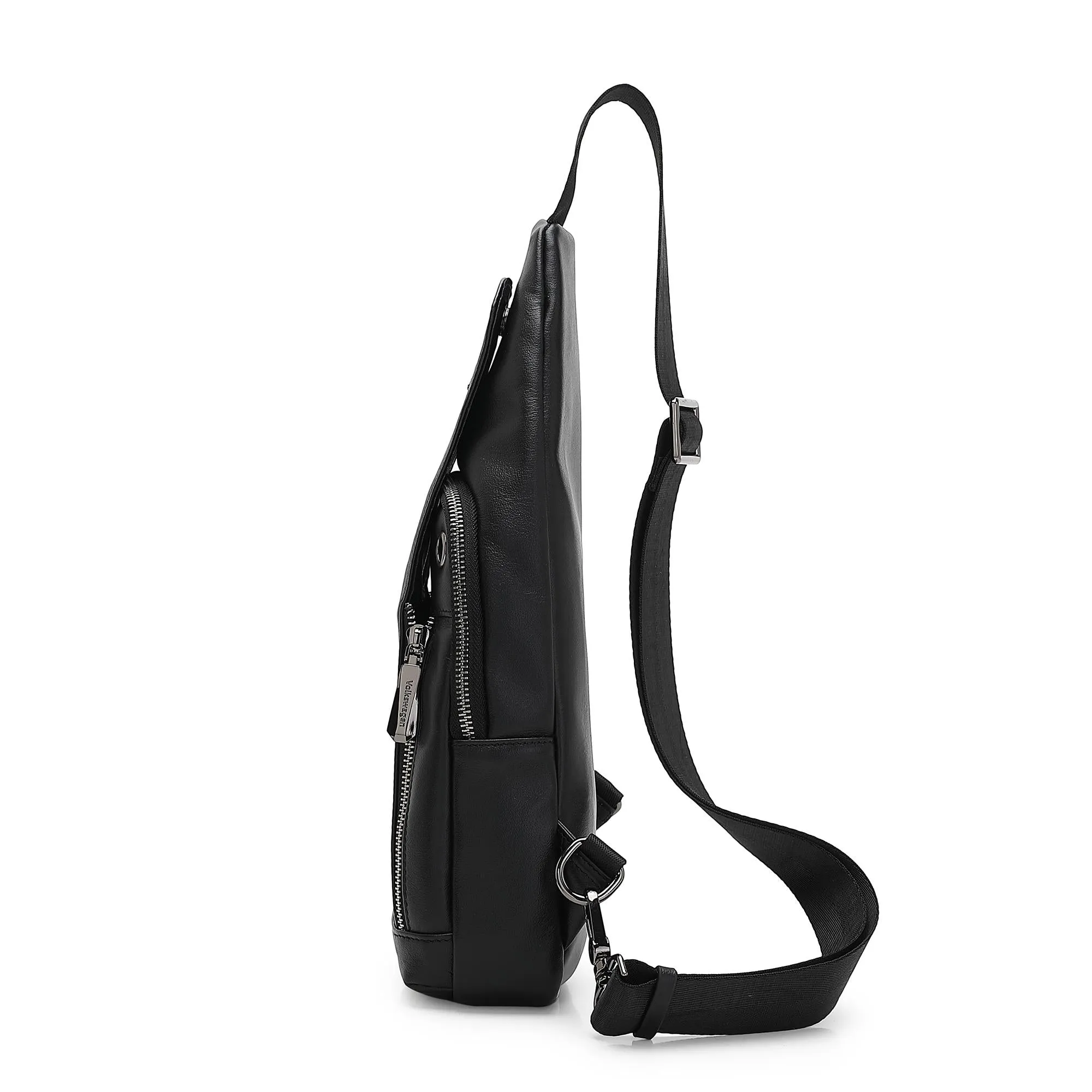 Men's Leather Chest Bag / Sling Bag / Crossbody Bag - VVT 10013