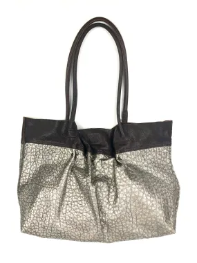 Metallic Leather Shoulder Bag Tote