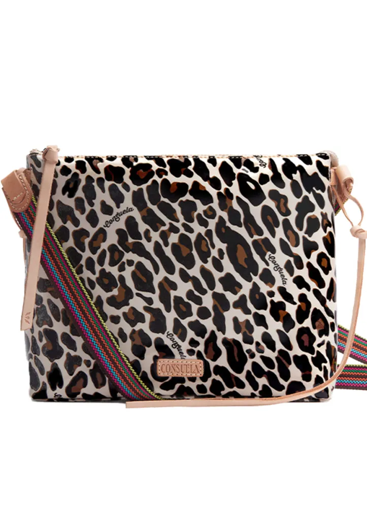 Mona Brown Leopard Downtown Crossbody by Consuela