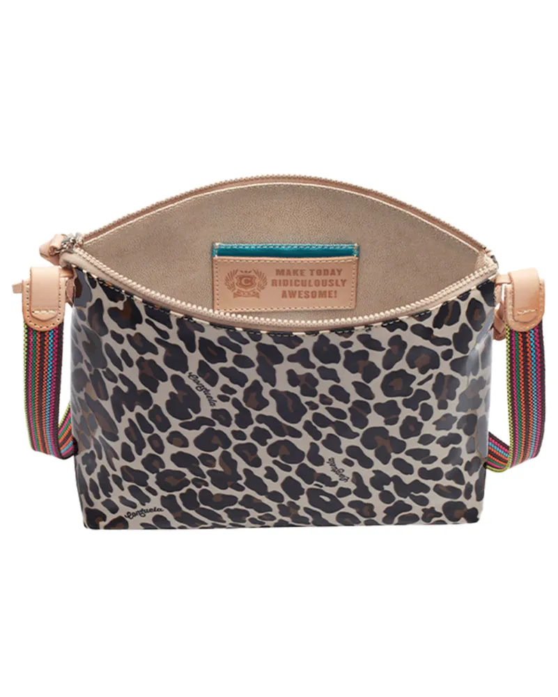 Mona Brown Leopard Downtown Crossbody by Consuela