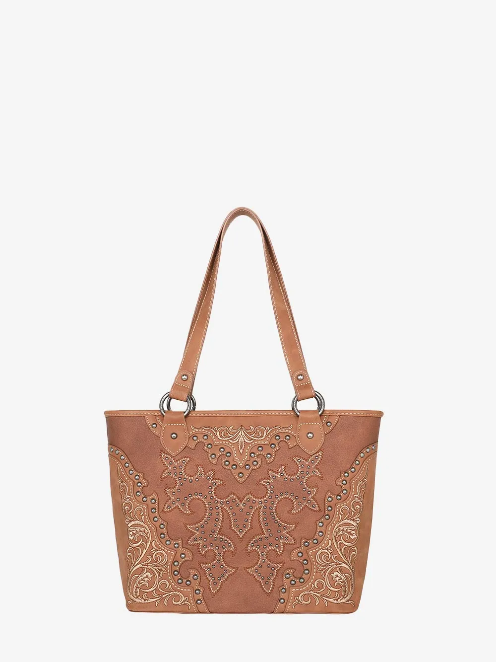 Montana West Boot Scroll Embroidered Carry Tote Bag