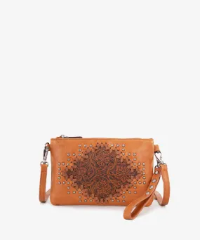 Montana West Tooled Studded Crossbody