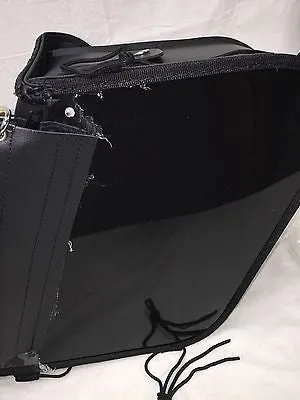 MOTORCYCLE 2 PC WATERPROOF STUDDED PVC SADDLEBAG AND HARD SHEET INSIDE