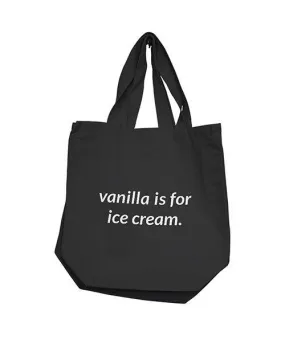 'nobu Vanilla Is For Ice Cream Reusable Tote - Black