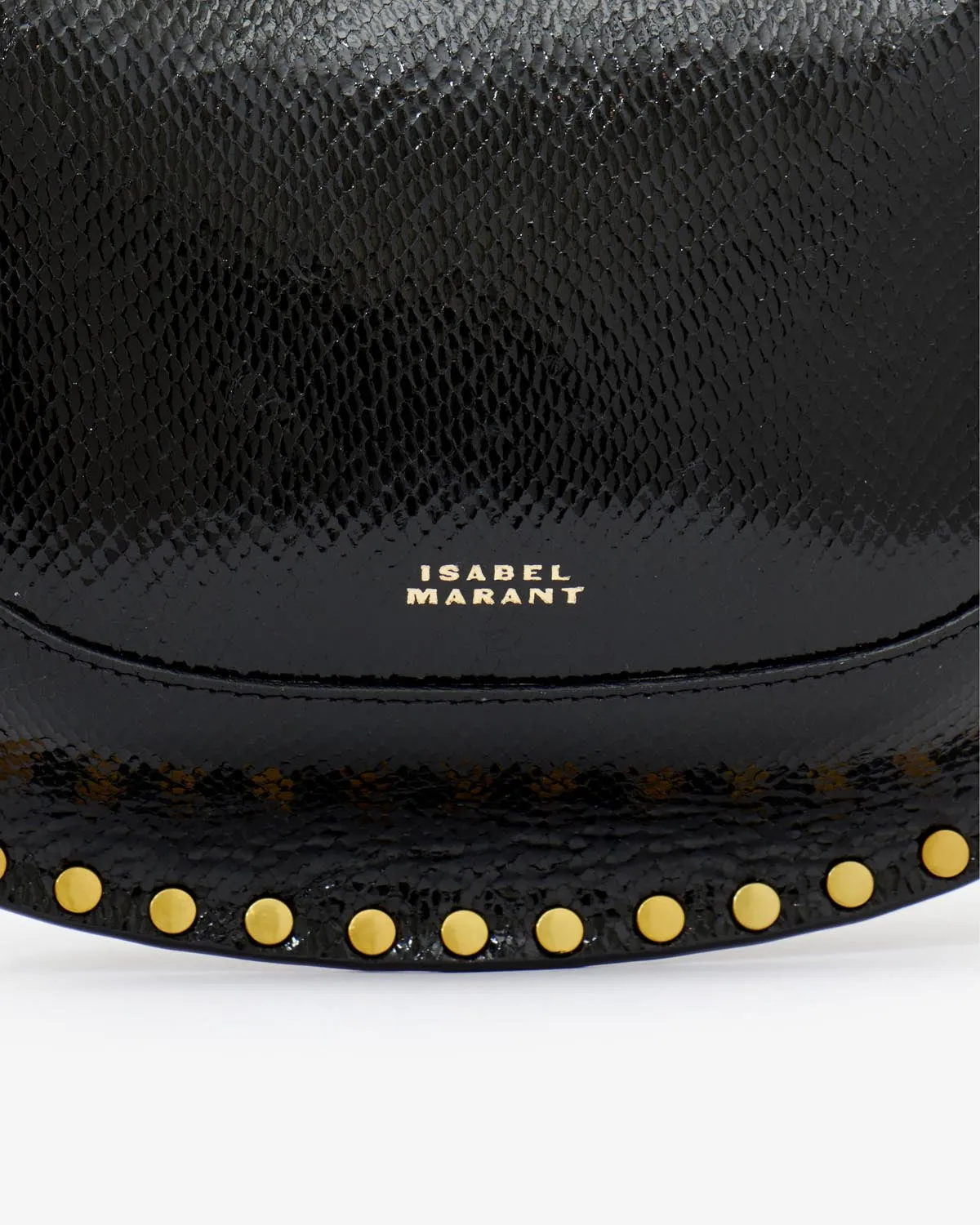 Oskan Moon Bag in python-effect leather