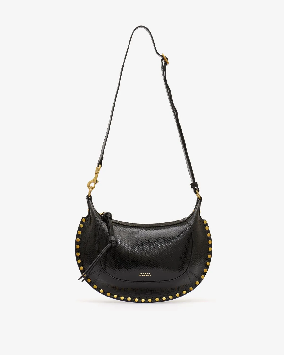 Oskan Moon Bag in python-effect leather