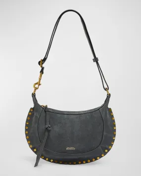 Oskan Moon Studded Suede Shoulder Bag