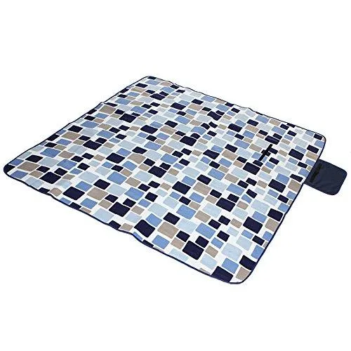 Outdoor Dual-Layers Picnic Blanket, Kansoon Blanket Easy to Clean Texture and Machine Washable, All Purpose Water-Resistant Mat with Straps, Handy Mat Tote Waterproof and Sandproof (79&quot; X 59&quot;)