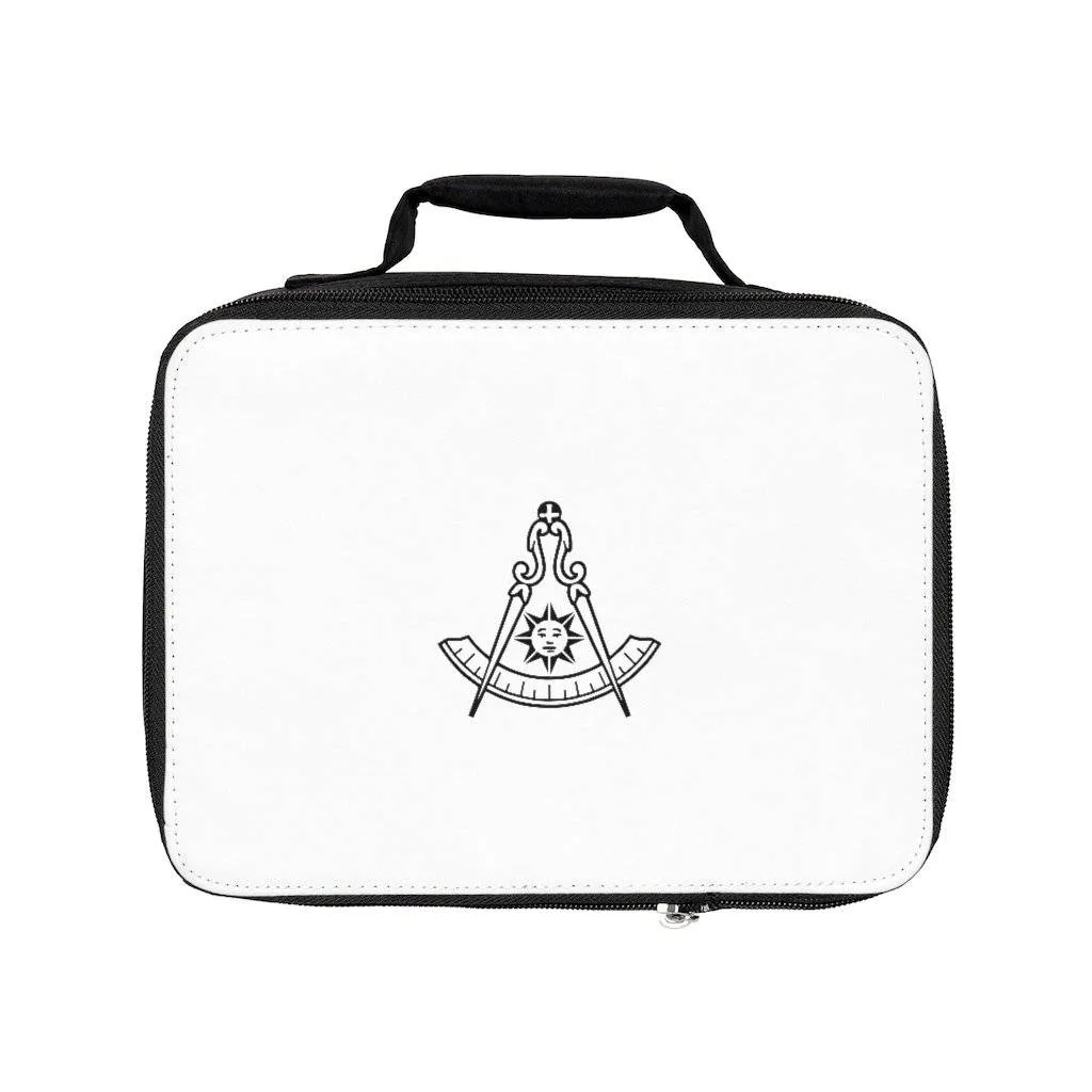 Past Master Blue Lodge California Regulation Lunch Bag - White & Black