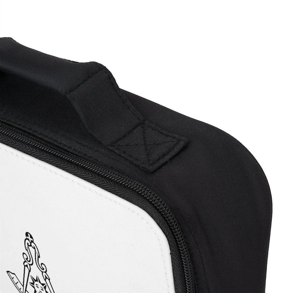 Past Master Blue Lodge California Regulation Lunch Bag - White & Black