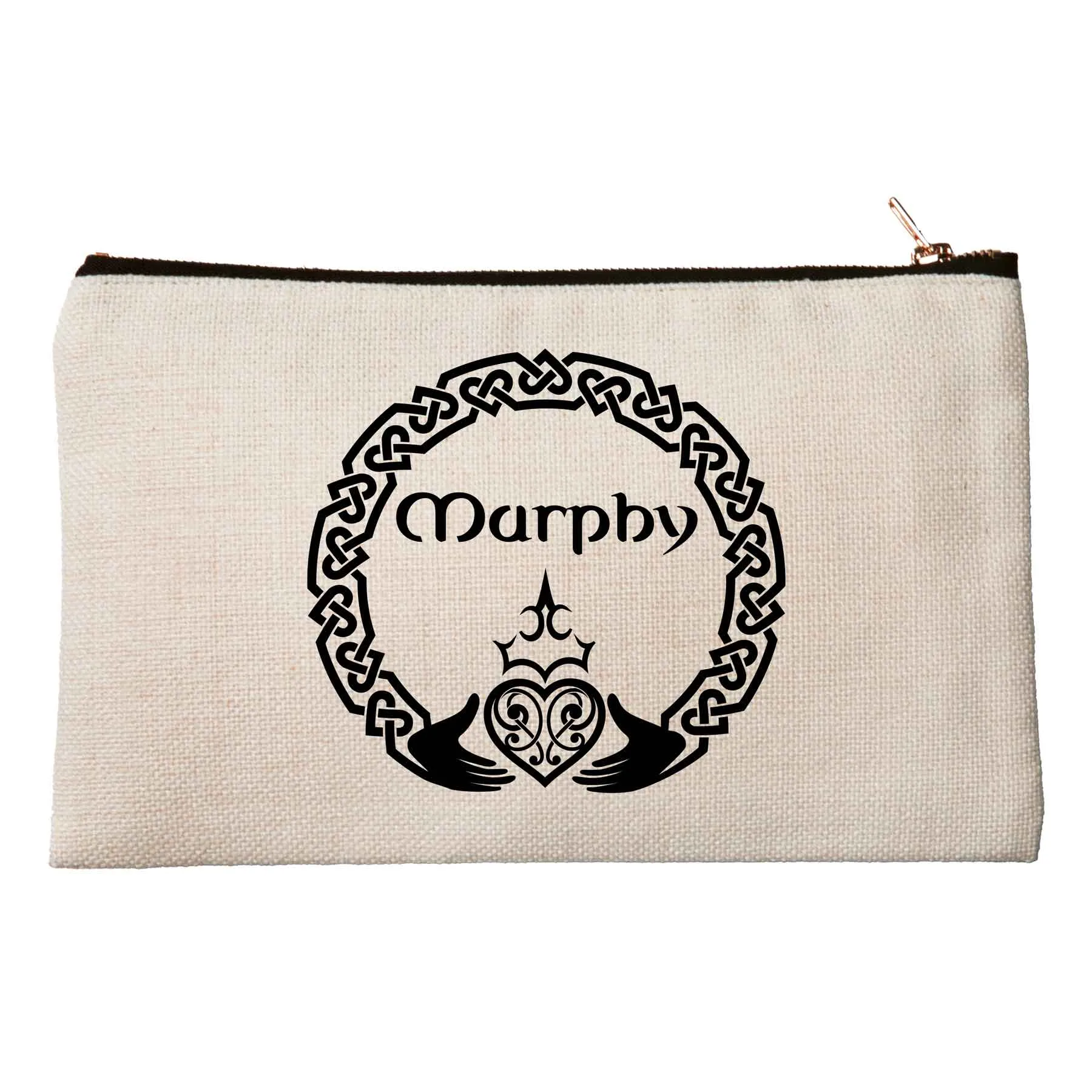 Personalized Claddagh Makeup Bag