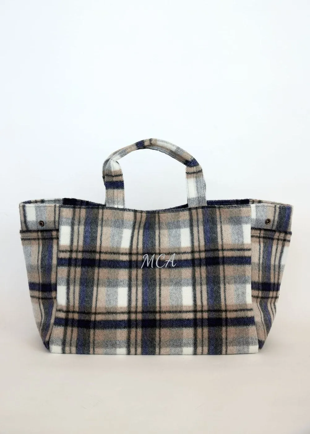 Plaid Airplane Tote