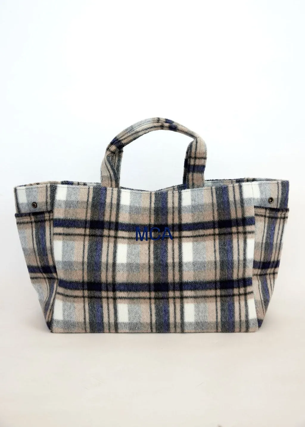 Plaid Airplane Tote