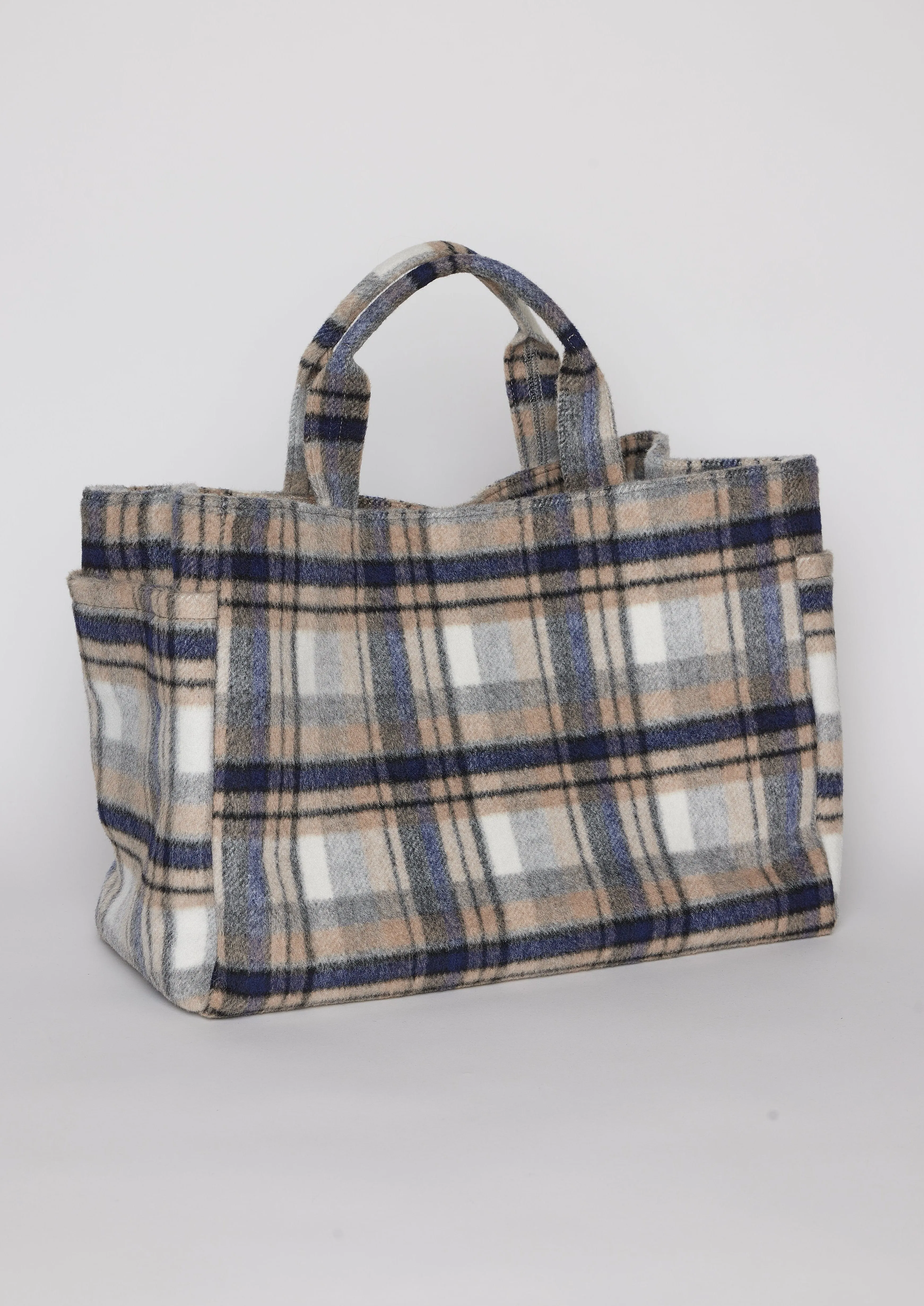 Plaid Airplane Tote