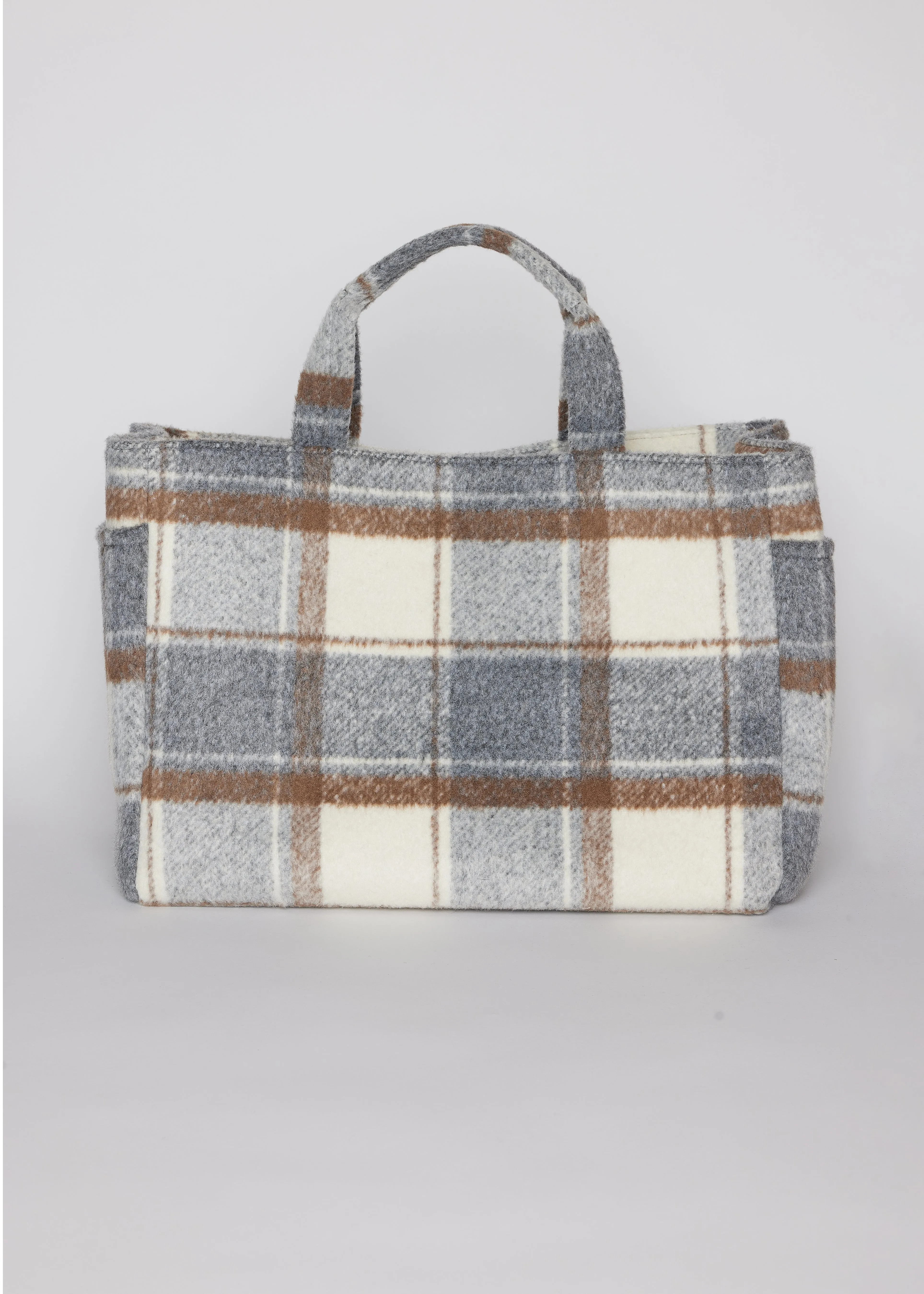 Plaid Airplane Tote