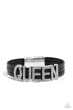 Queen of My Life - Black Bracelet - Paparazzi Accessories