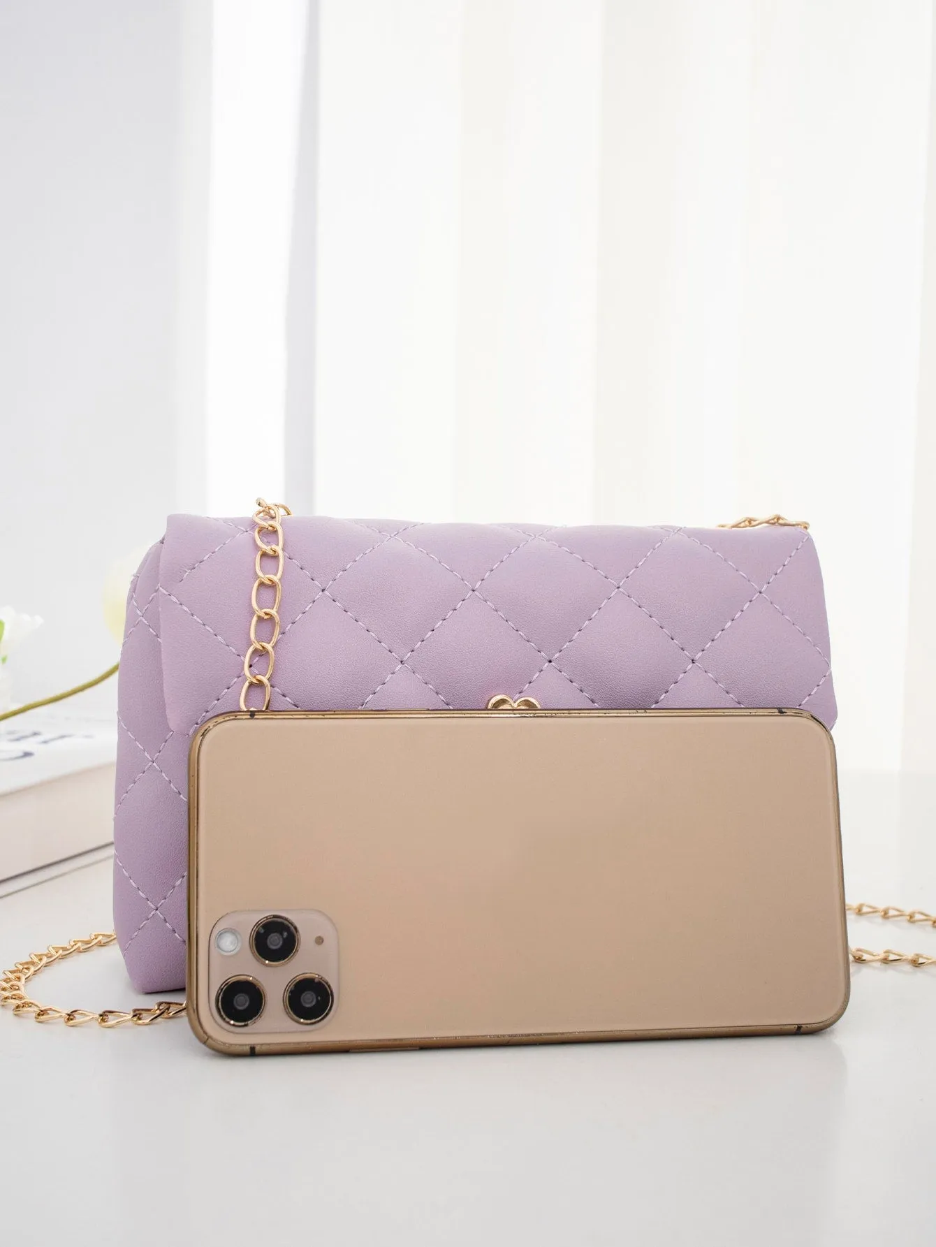 Quilted Chain Crossbody Bag