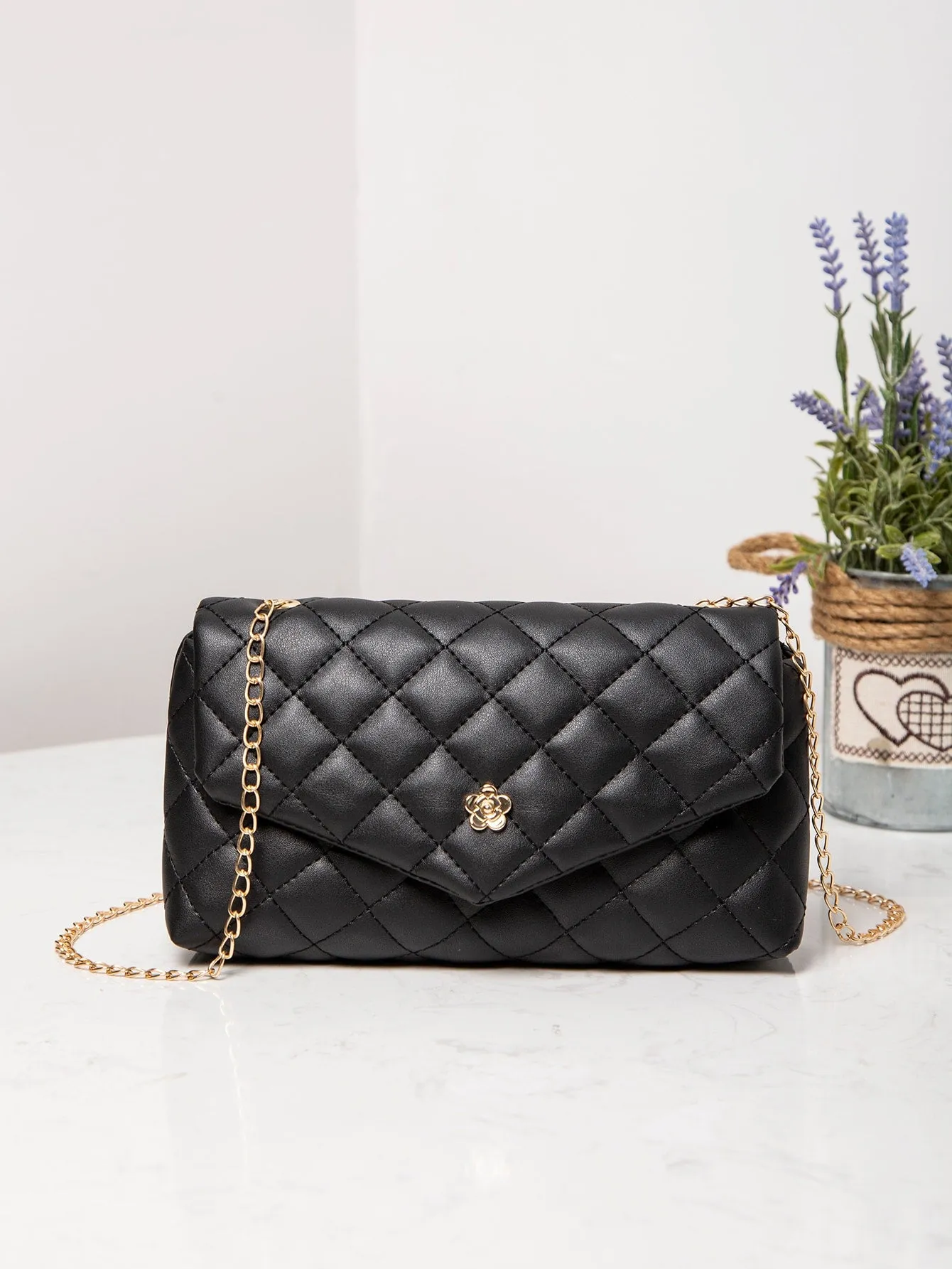 Quilted Chain Crossbody Bag