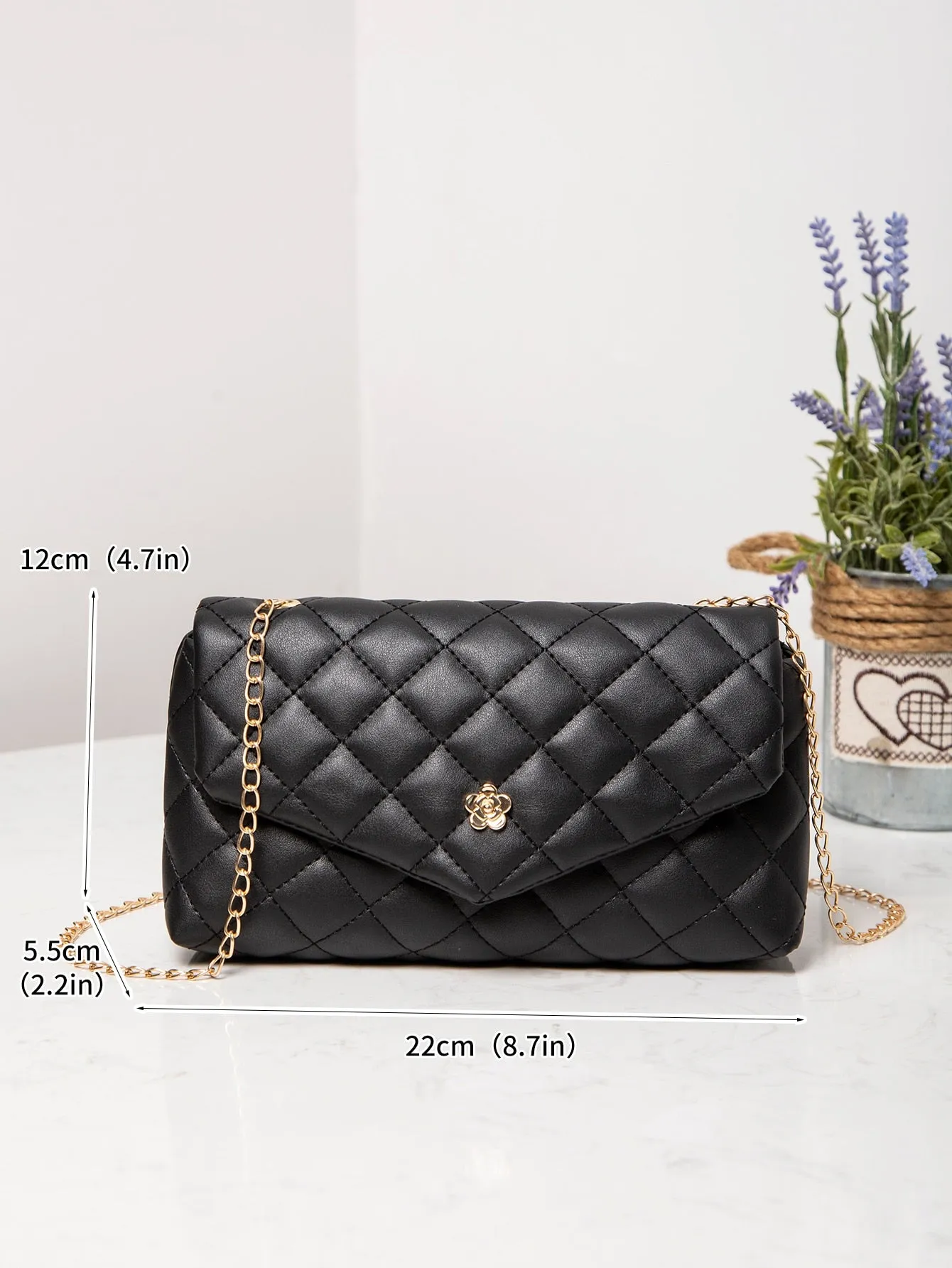 Quilted Chain Crossbody Bag