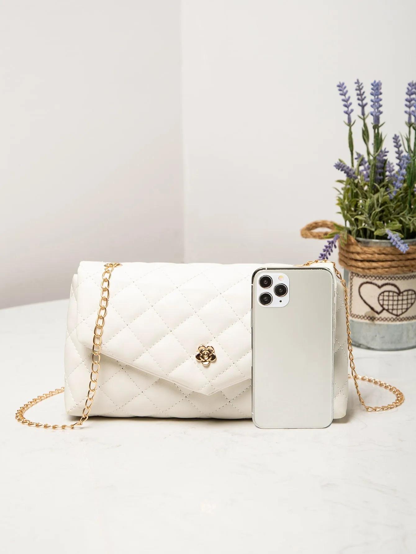 Quilted Chain Crossbody Bag