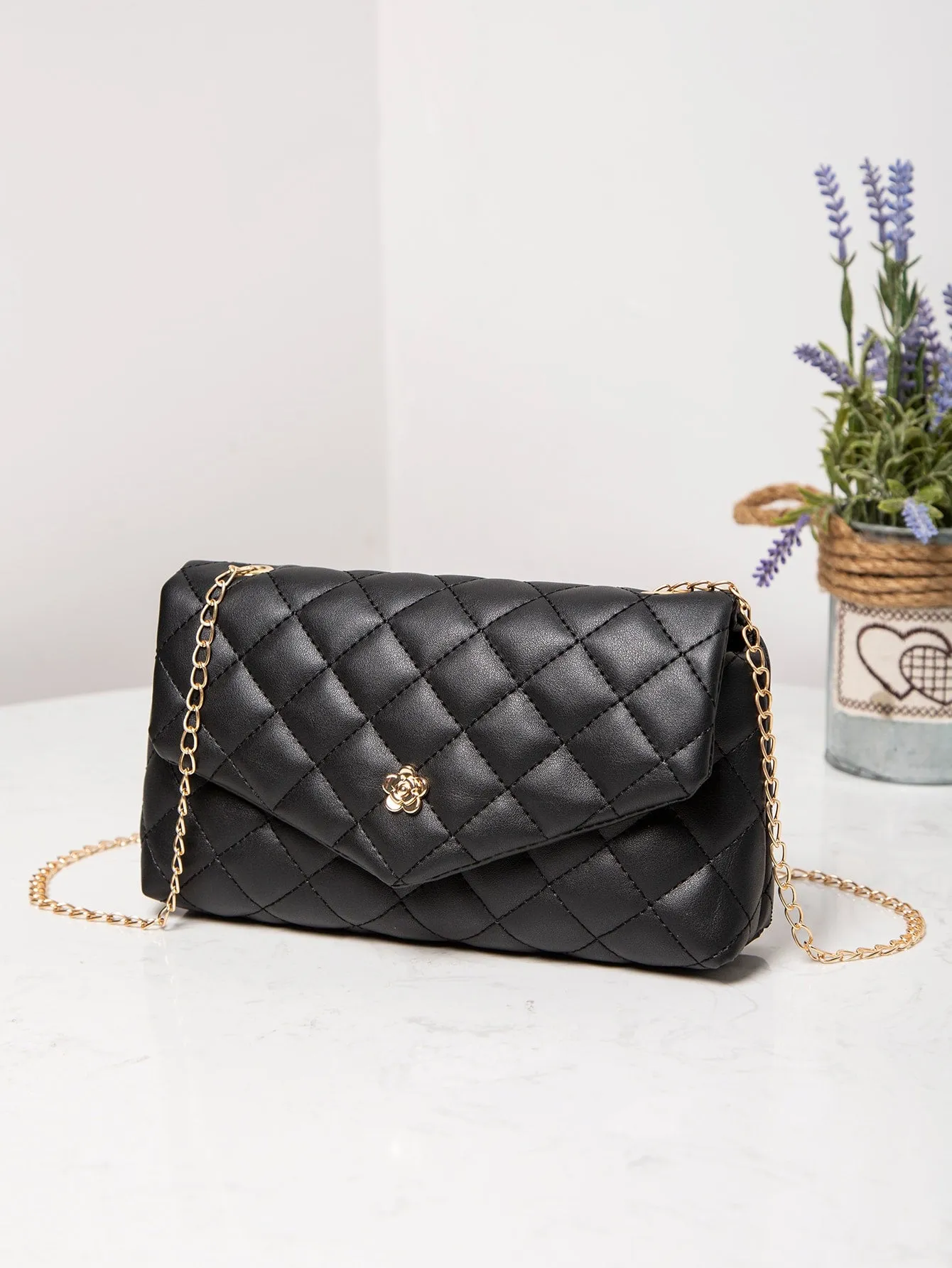 Quilted Chain Crossbody Bag