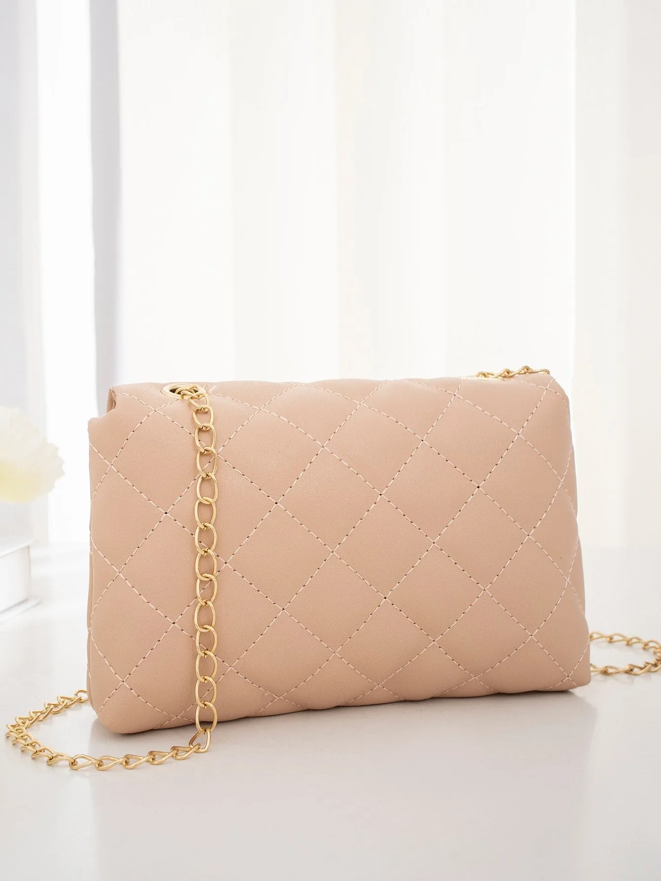 Quilted Chain Crossbody Bag