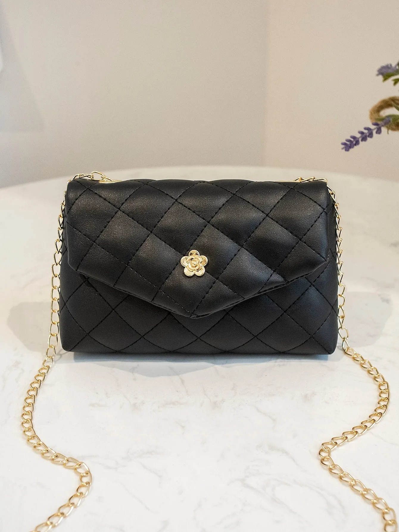 Quilted Chain Crossbody Bag