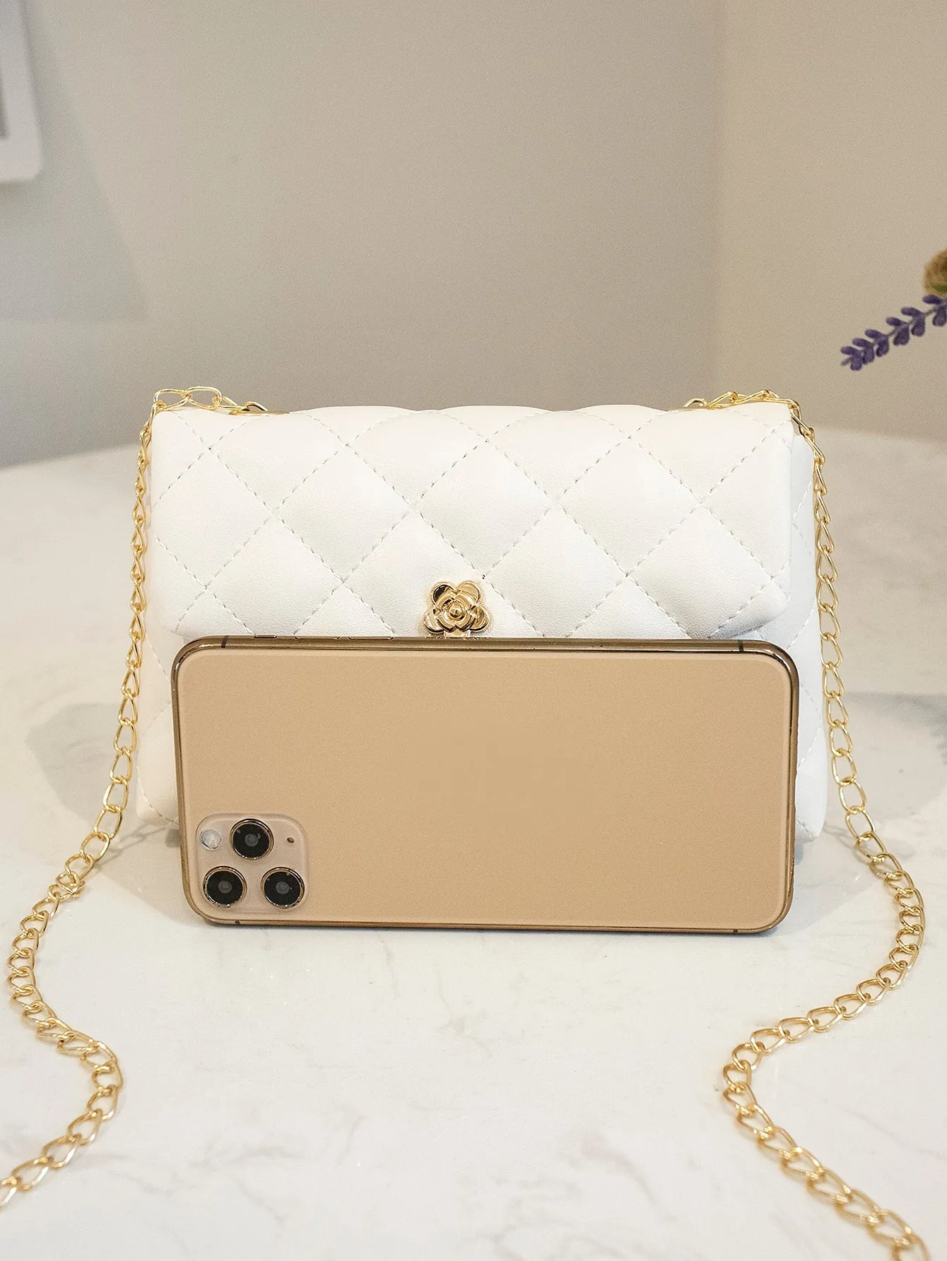 Quilted Chain Crossbody Bag