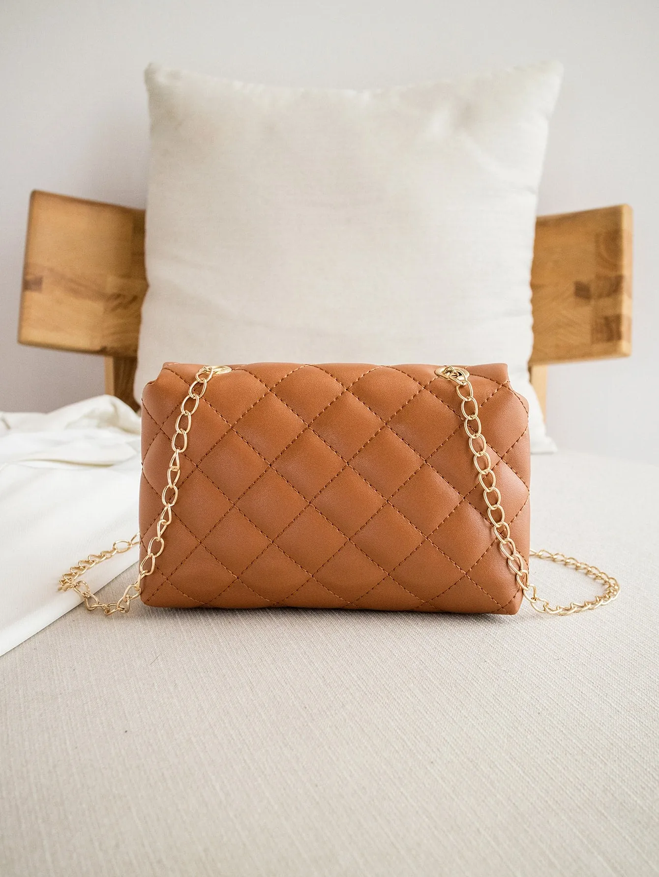 Quilted Chain Crossbody Bag