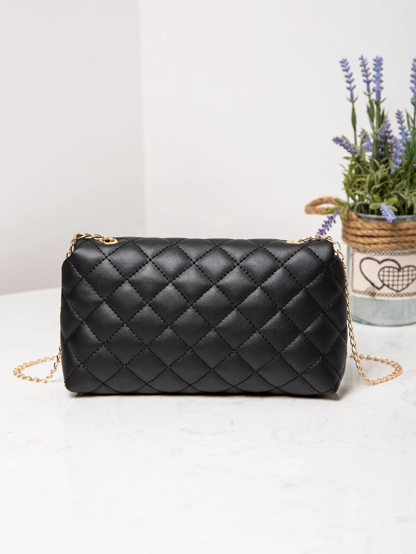 Quilted Chain Crossbody Bag