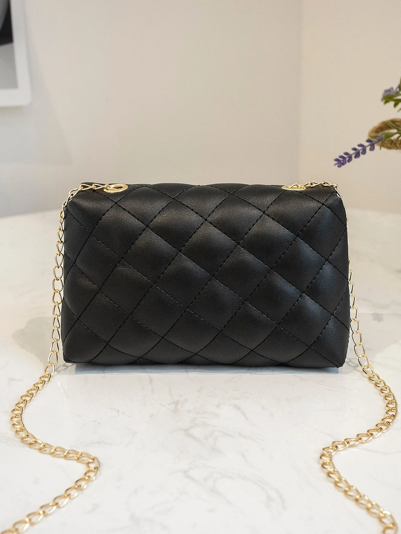 Quilted Chain Crossbody Bag