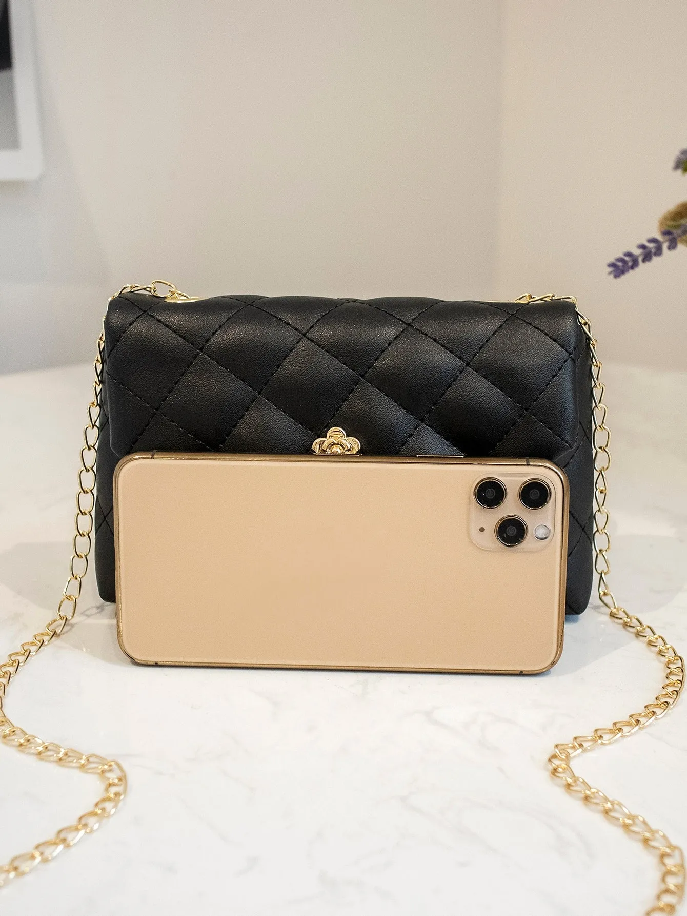 Quilted Chain Crossbody Bag