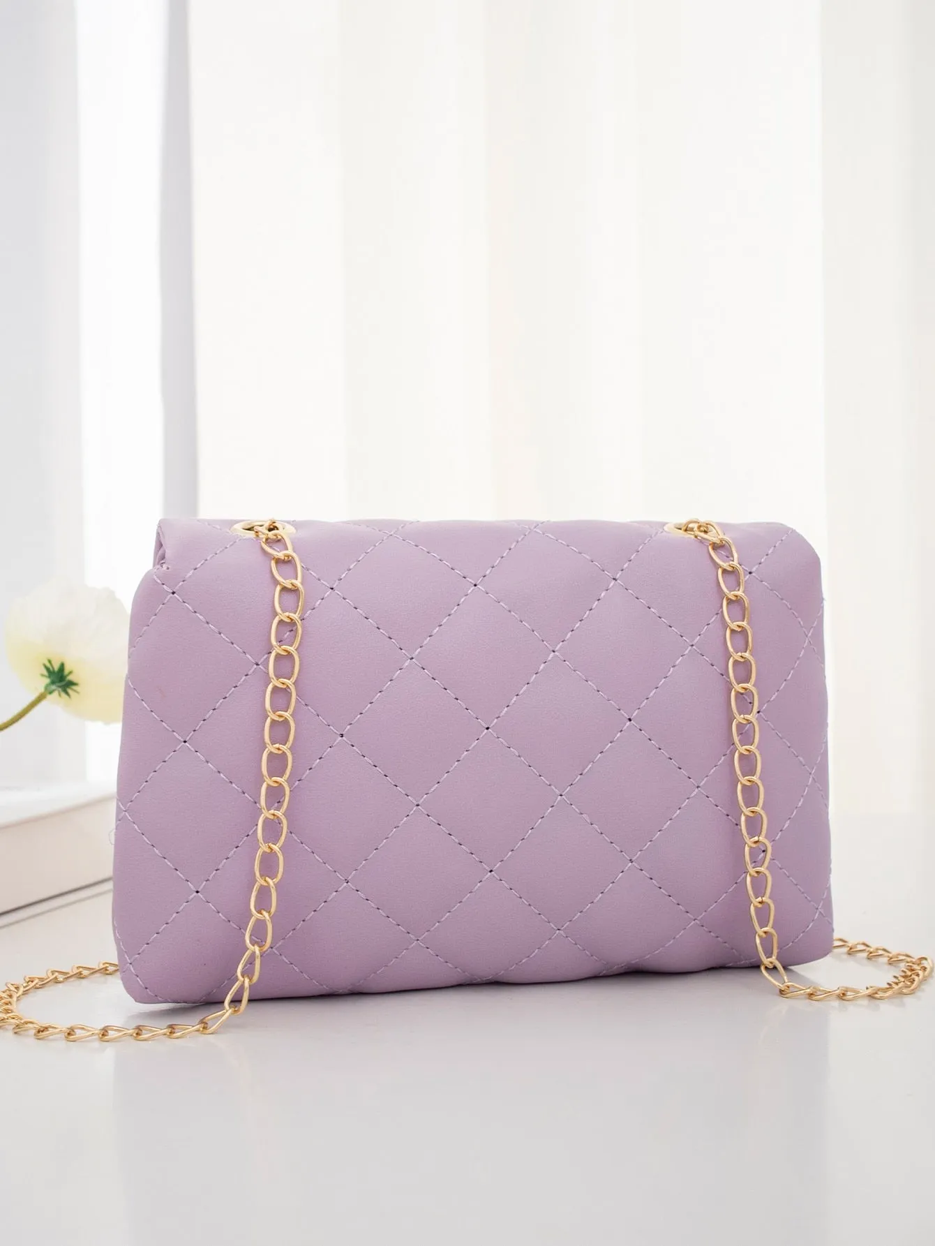 Quilted Chain Crossbody Bag