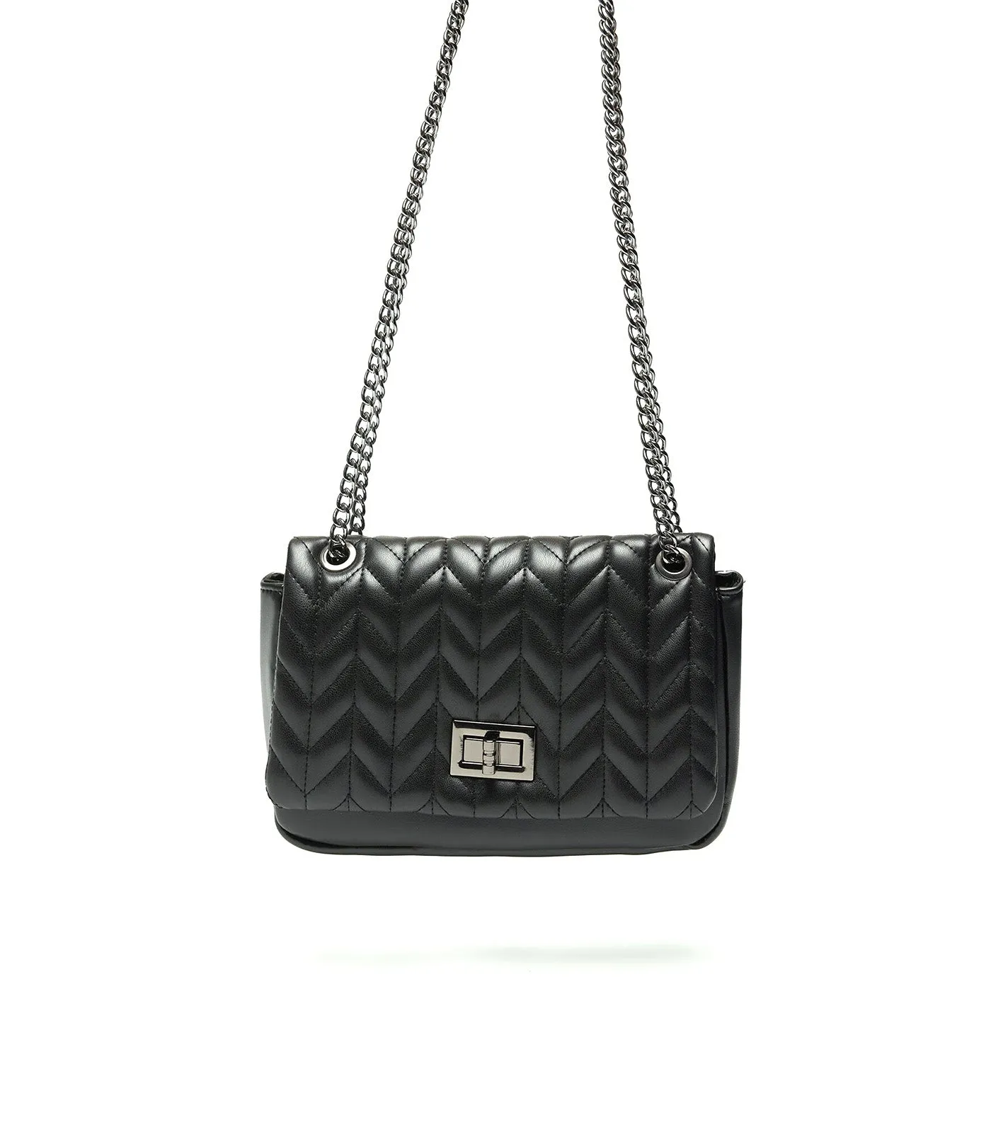 Quilted Crossbody Bag
 Black