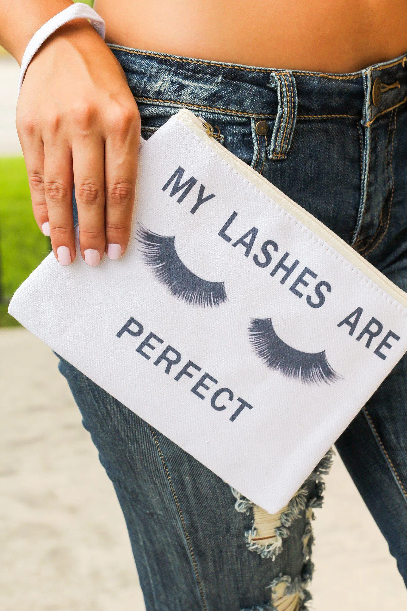 "My Eyelashes Are Perfect" Make Up Bag