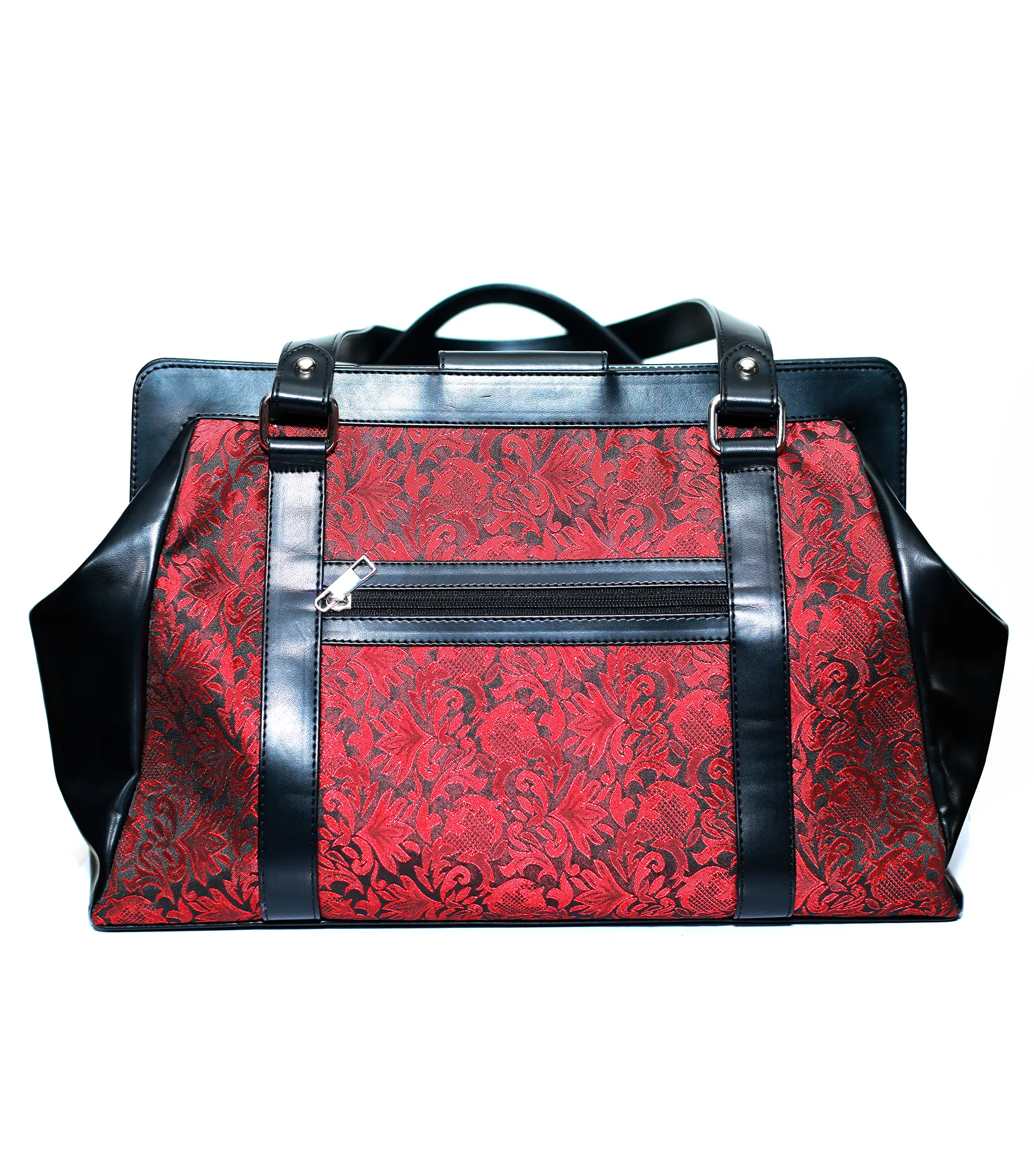 Red Brocade Maplesage Handbag