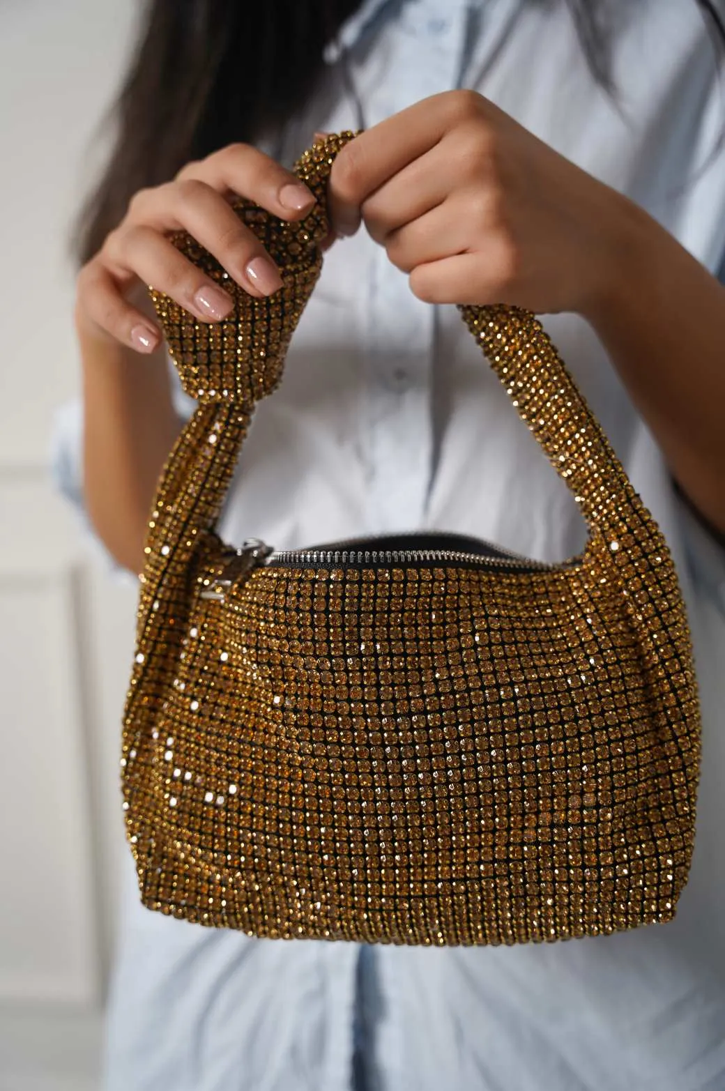 RHINESTONE STUDDED BAG