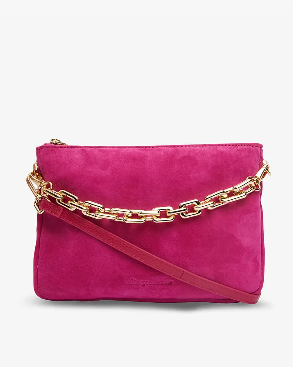 SAMANTHA CROSSBODY BAG | Hot Pink Suede