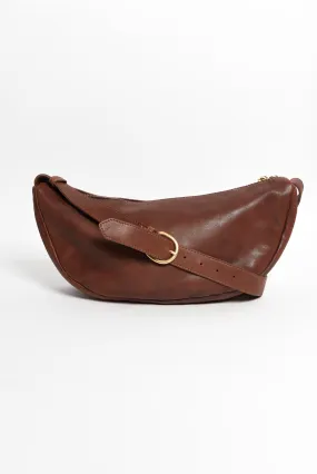 Shasta Cognac Leather Sling Bag