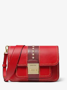 Sloan Editor Studded Leather Shoulder Bag